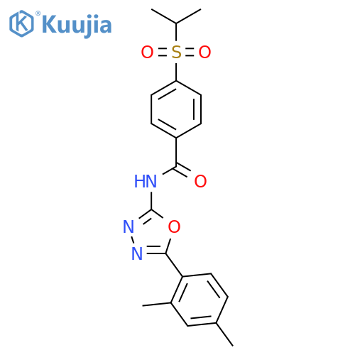 N-5-(2,4-dimethylphenyl)-1,3,4-oxadiazol-2-yl-4-(propane-2-sulfonyl)benzamide structure