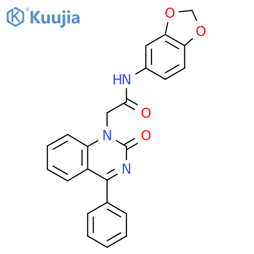 N-(2H-1,3-benzodioxol-5-yl)-2-(2-oxo-4-phenyl-1,2-dihydroquinazolin-1-yl)acetamide structure