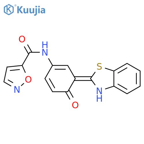N-3-(1,3-benzothiazol-2-yl)-4-hydroxyphenyl-1,2-oxazole-5-carboxamide structure