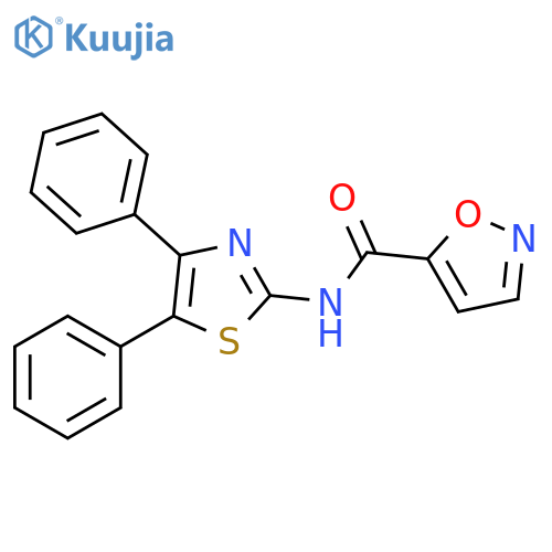 N-(4,5-diphenyl-1,3-thiazol-2-yl)-1,2-oxazole-5-carboxamide structure