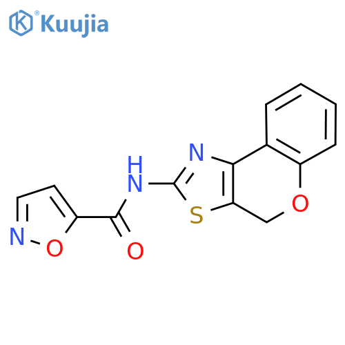 N-{4H-chromeno4,3-d1,3thiazol-2-yl}-1,2-oxazole-5-carboxamide structure