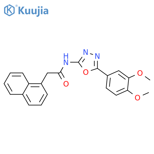 N-5-(3,4-dimethoxyphenyl)-1,3,4-oxadiazol-2-yl-2-(naphthalen-1-yl)acetamide structure