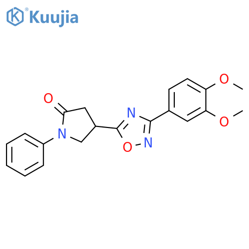 4-3-(3,4-dimethoxyphenyl)-1,2,4-oxadiazol-5-yl-1-phenylpyrrolidin-2-one structure