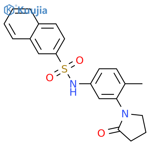 N-4-methyl-3-(2-oxopyrrolidin-1-yl)phenylnaphthalene-2-sulfonamide structure