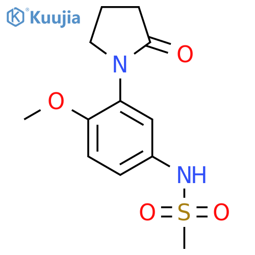 N-4-methoxy-3-(2-oxopyrrolidin-1-yl)phenylmethanesulfonamide structure