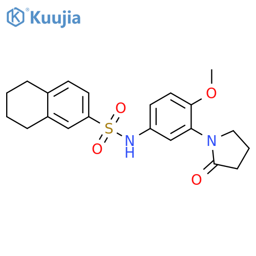 N-4-methoxy-3-(2-oxopyrrolidin-1-yl)phenyl-5,6,7,8-tetrahydronaphthalene-2-sulfonamide structure