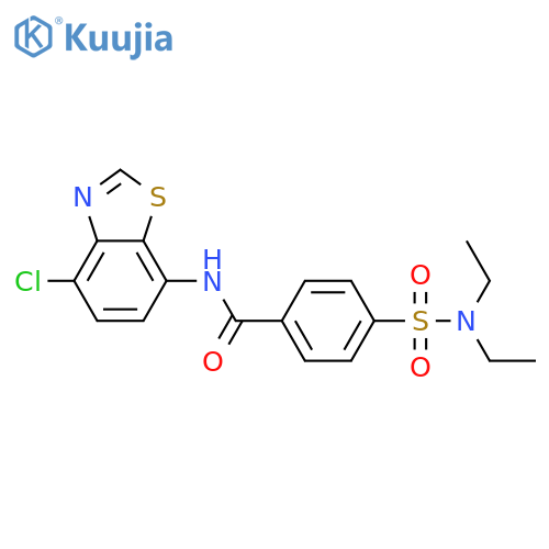 N-(4-chloro-1,3-benzothiazol-7-yl)-4-(diethylsulfamoyl)benzamide structure