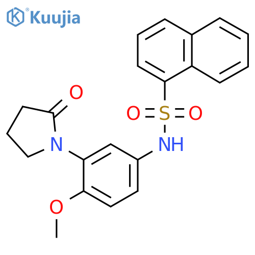 N-4-methoxy-3-(2-oxopyrrolidin-1-yl)phenylnaphthalene-1-sulfonamide structure