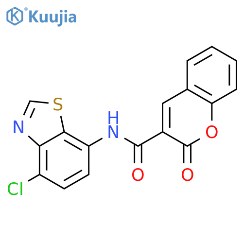 N-(4-chloro-1,3-benzothiazol-7-yl)-2-oxo-2H-chromene-3-carboxamide structure