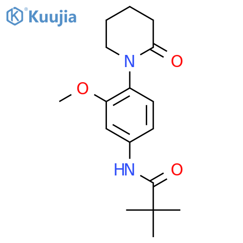N-3-methoxy-4-(2-oxopiperidin-1-yl)phenyl-2,2-dimethylpropanamide structure