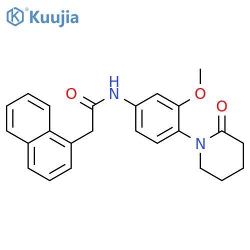 N-3-methoxy-4-(2-oxopiperidin-1-yl)phenyl-2-(naphthalen-1-yl)acetamide structure
