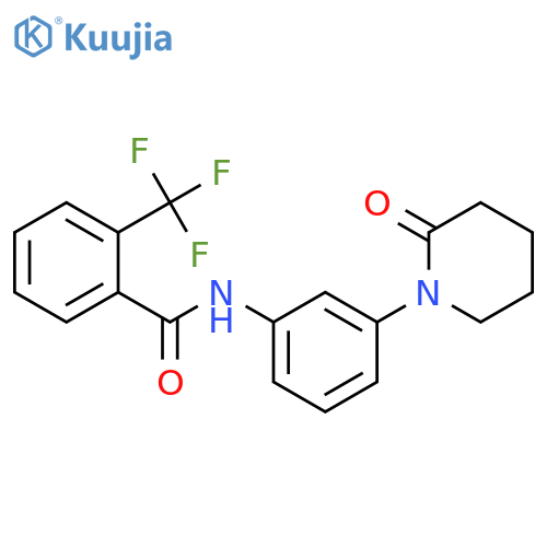 N-3-(2-oxopiperidin-1-yl)phenyl-2-(trifluoromethyl)benzamide structure