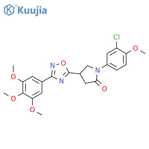 1-(3-chloro-4-methoxyphenyl)-4-3-(3,4,5-trimethoxyphenyl)-1,2,4-oxadiazol-5-ylpyrrolidin-2-one structure