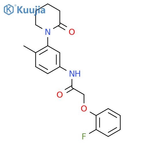 2-(2-fluorophenoxy)-N-4-methyl-3-(2-oxopiperidin-1-yl)phenylacetamide structure