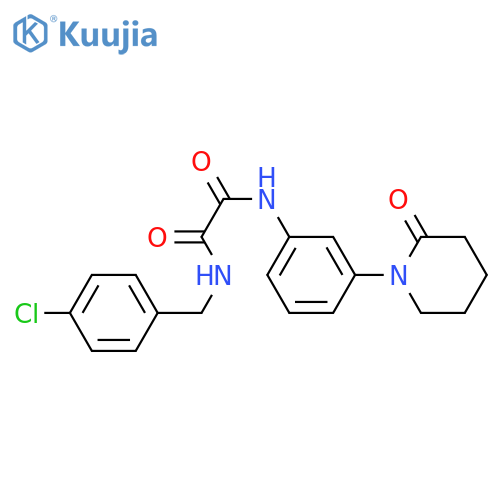 N'-(4-chlorophenyl)methyl-N-3-(2-oxopiperidin-1-yl)phenylethanediamide structure