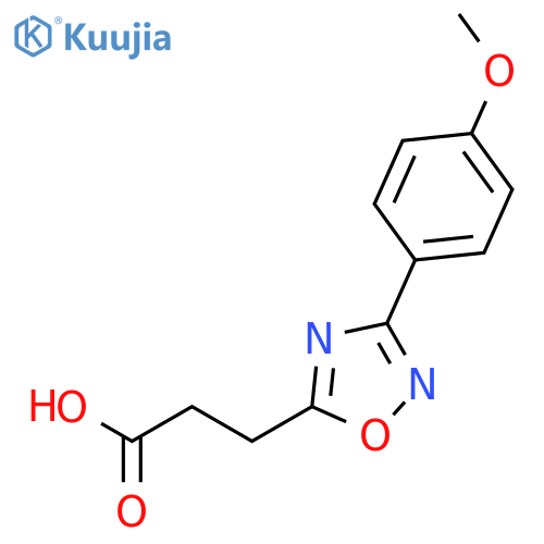 3-3-(4-methoxyphenyl)-1,2,4-oxadiazol-5-ylpropanoic acid structure