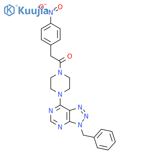 1-(4-{3-benzyl-3H-1,2,3triazolo4,5-dpyrimidin-7-yl}piperazin-1-yl)-2-(4-nitrophenyl)ethan-1-one structure