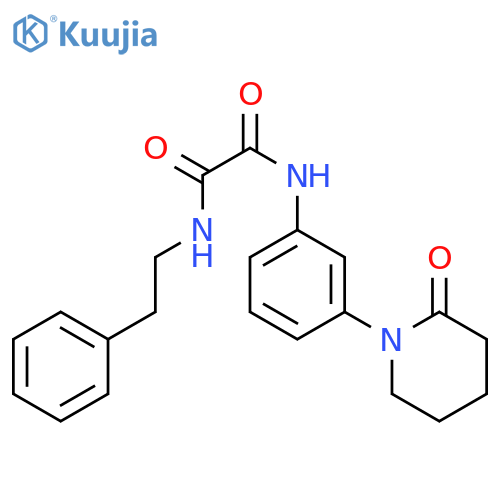N-3-(2-oxopiperidin-1-yl)phenyl-N'-(2-phenylethyl)ethanediamide structure