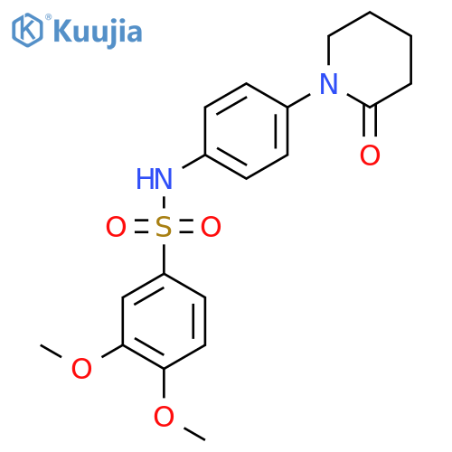 3,4-dimethoxy-N-4-(2-oxopiperidin-1-yl)phenylbenzene-1-sulfonamide structure