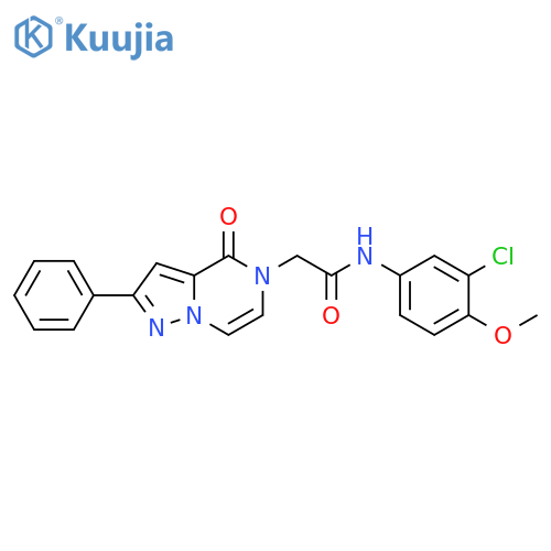 N-(3-chloro-4-methoxyphenyl)-2-{4-oxo-2-phenyl-4H,5H-pyrazolo1,5-apyrazin-5-yl}acetamide structure