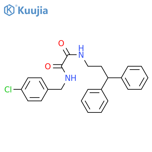 N'-(4-chlorophenyl)methyl-N-(3,3-diphenylpropyl)ethanediamide structure
