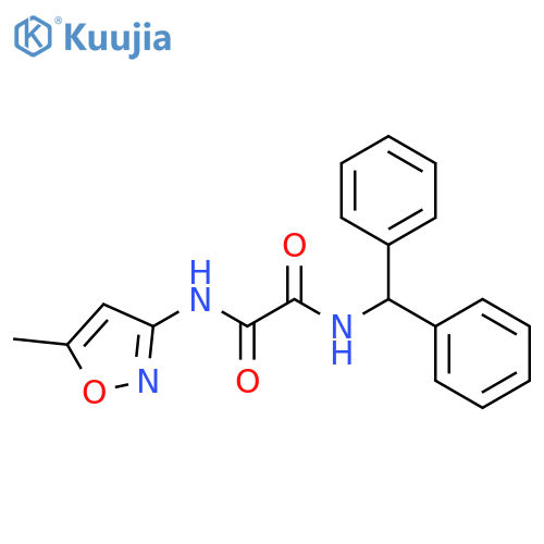 N'-(diphenylmethyl)-N-(5-methyl-1,2-oxazol-3-yl)ethanediamide structure