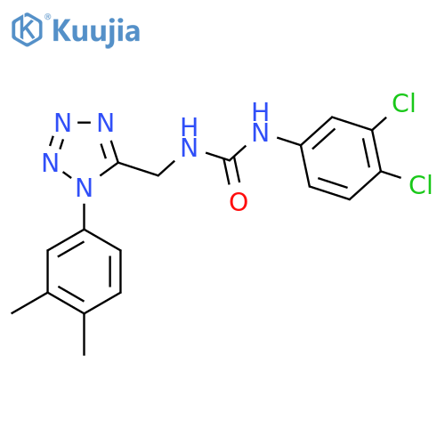 1-(3,4-dichlorophenyl)-3-{1-(3,4-dimethylphenyl)-1H-1,2,3,4-tetrazol-5-ylmethyl}urea structure