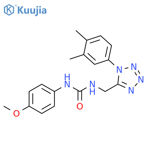 3-{1-(3,4-dimethylphenyl)-1H-1,2,3,4-tetrazol-5-ylmethyl}-1-(4-methoxyphenyl)urea structure