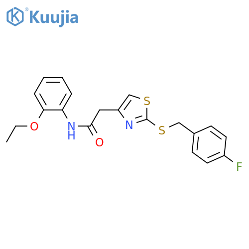 N-(2-ethoxyphenyl)-2-(2-{(4-fluorophenyl)methylsulfanyl}-1,3-thiazol-4-yl)acetamide structure