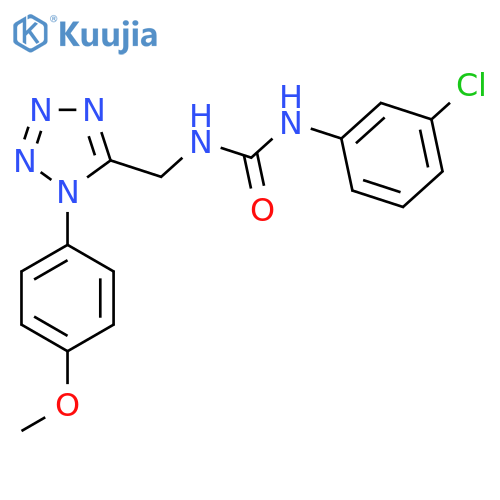 1-(3-chlorophenyl)-3-{1-(4-methoxyphenyl)-1H-1,2,3,4-tetrazol-5-ylmethyl}urea structure