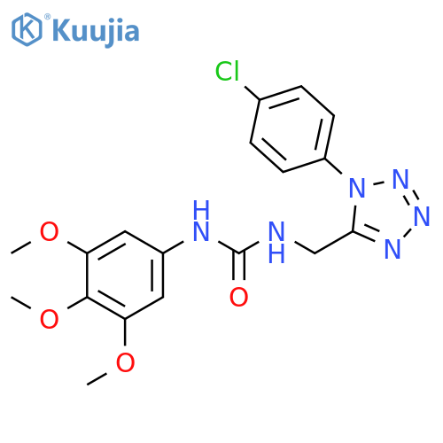 3-{1-(4-chlorophenyl)-1H-1,2,3,4-tetrazol-5-ylmethyl}-1-(3,4,5-trimethoxyphenyl)urea structure