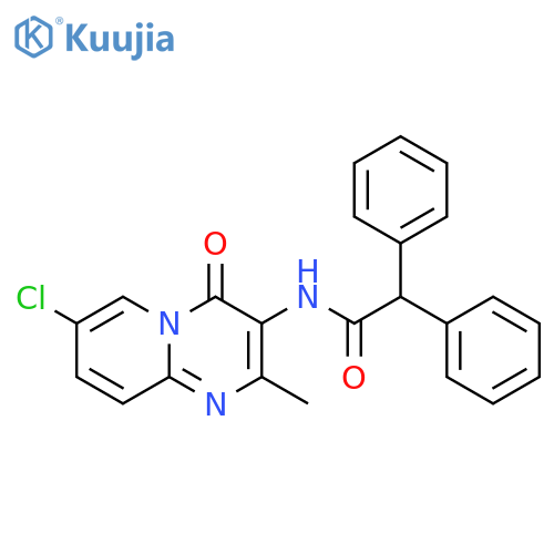 N-{7-chloro-2-methyl-4-oxo-4H-pyrido1,2-apyrimidin-3-yl}-2,2-diphenylacetamide structure