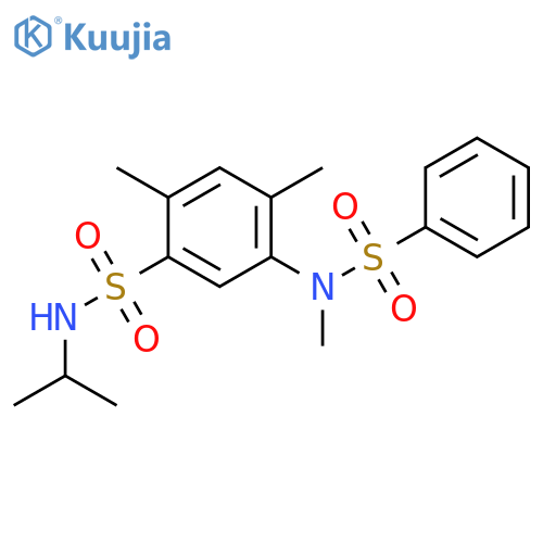 2,4-dimethyl-5-(N-methylbenzenesulfonamido)-N-(propan-2-yl)benzene-1-sulfonamide structure