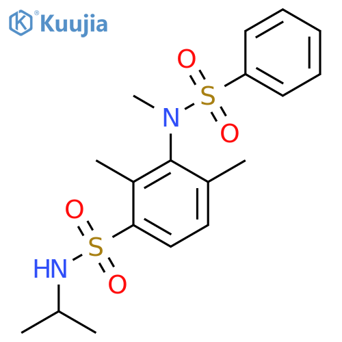 2,4-dimethyl-3-(N-methylbenzenesulfonamido)-N-(propan-2-yl)benzene-1-sulfonamide structure