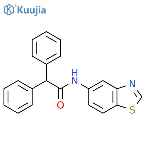 N-(1,3-benzothiazol-5-yl)-2,2-diphenylacetamide structure