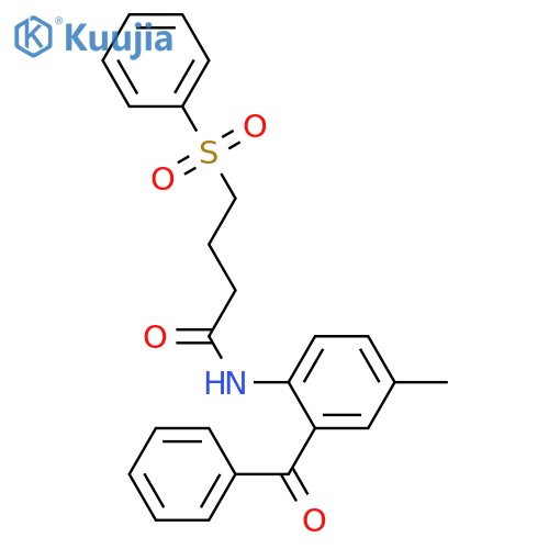 N-(2-benzoyl-4-methylphenyl)-4-(benzenesulfonyl)butanamide structure