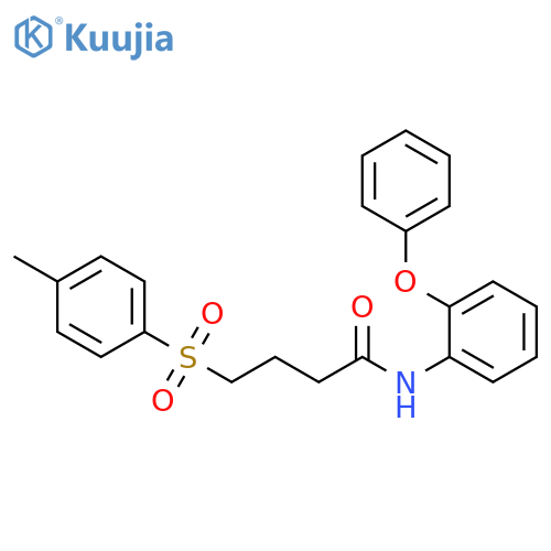 4-(4-methylbenzenesulfonyl)-N-(2-phenoxyphenyl)butanamide structure