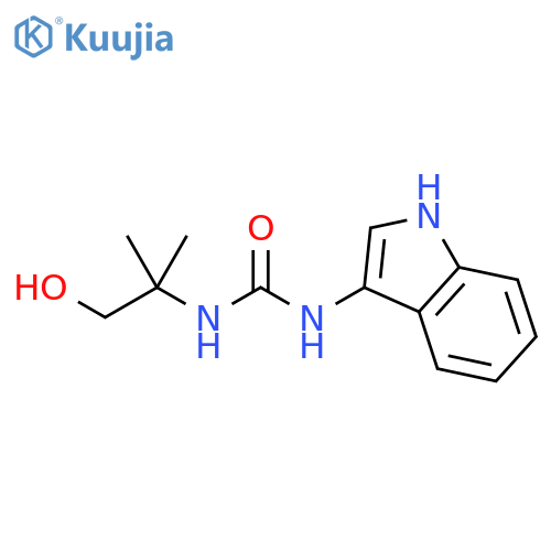 3-(1-hydroxy-2-methylpropan-2-yl)-1-(1H-indol-3-yl)urea structure