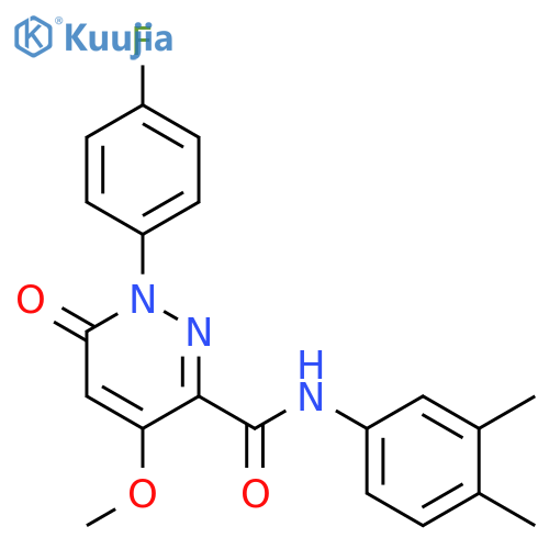 N-(3,4-dimethylphenyl)-1-(4-fluorophenyl)-4-methoxy-6-oxo-1,6-dihydropyridazine-3-carboxamide structure