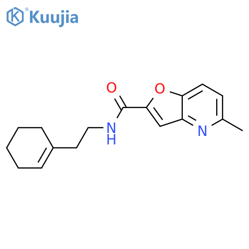 N-2-(cyclohex-1-en-1-yl)ethyl-5-methylfuro3,2-bpyridine-2-carboxamide structure