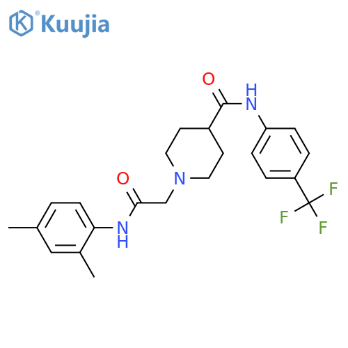1-{(2,4-dimethylphenyl)carbamoylmethyl}-N-4-(trifluoromethyl)phenylpiperidine-4-carboxamide structure