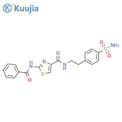 2-benzamido-N-2-(4-sulfamoylphenyl)ethyl-1,3-thiazole-4-carboxamide structure