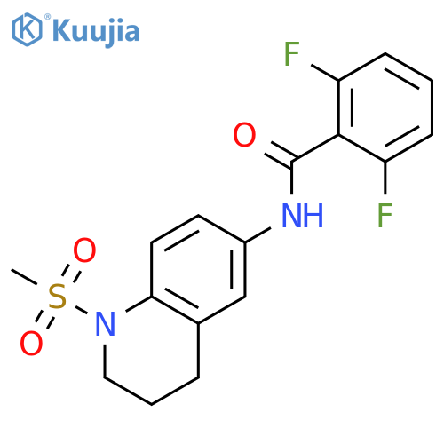 2,6-difluoro-N-(1-methanesulfonyl-1,2,3,4-tetrahydroquinolin-6-yl)benzamide structure