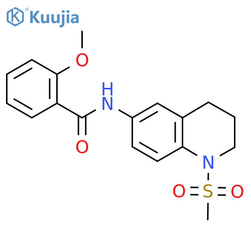N-(1-methanesulfonyl-1,2,3,4-tetrahydroquinolin-6-yl)-2-methoxybenzamide structure