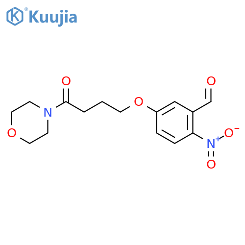Morpholine, 4-[4-(3-formyl-4-nitrophenoxy)-1-oxobutyl]- structure