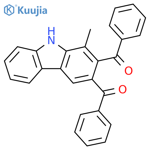 (1-Methyl-9H-carbazole-2,3-diyl)bis(phenylmethanone) structure