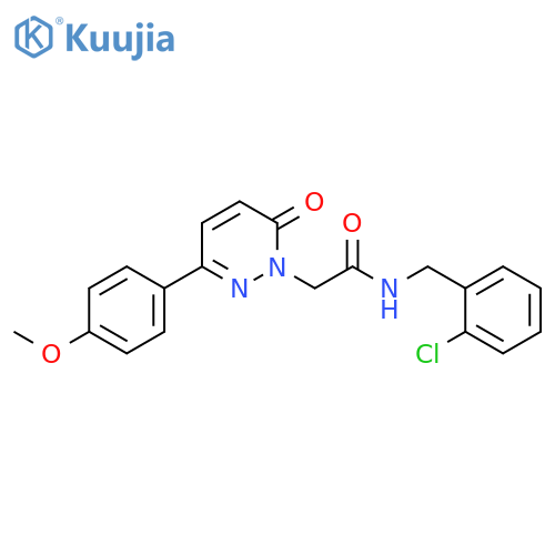 N-(2-chlorophenyl)methyl-2-3-(4-methoxyphenyl)-6-oxo-1,6-dihydropyridazin-1-ylacetamide structure