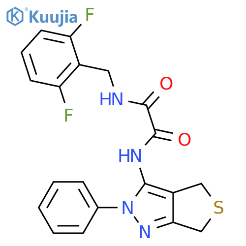 N'-(2,6-difluorophenyl)methyl-N-{2-phenyl-2H,4H,6H-thieno3,4-cpyrazol-3-yl}ethanediamide structure
