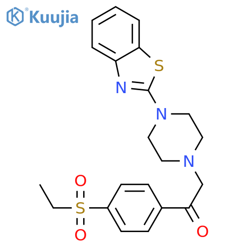 1-4-(1,3-benzothiazol-2-yl)piperazin-1-yl-2-4-(ethanesulfonyl)phenylethan-1-one structure