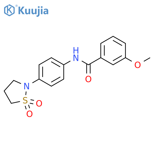 N-4-(1,1-dioxo-1lambda6,2-thiazolidin-2-yl)phenyl-3-methoxybenzamide structure